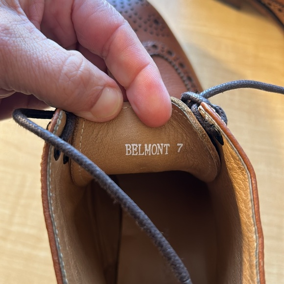 Marc Nolan Belmont Wingtip Boots Brown Size 7 - Picture 3 of 5